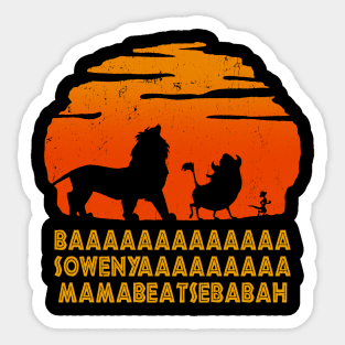 Baaa Sowenyaaa Lion African King Sticker